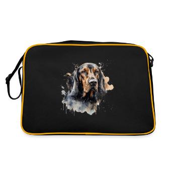 Coonhound noir et beige - Sac Retro - noir/or - Dos