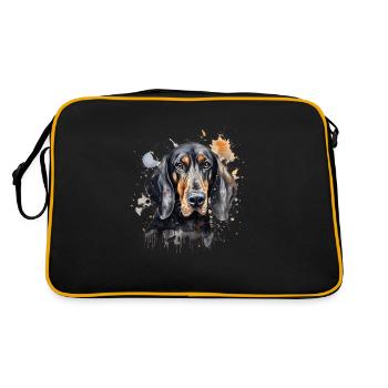 Coonhound noir et beige - Sac Retro - noir/or - Dos