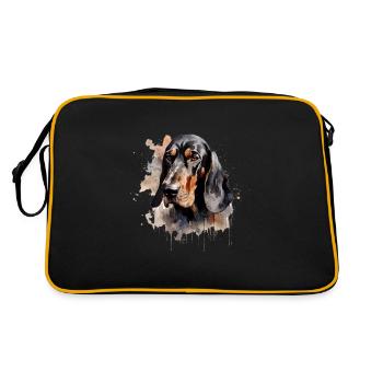 Coonhound noir et beige - Sac Retro - noir/or - Dos