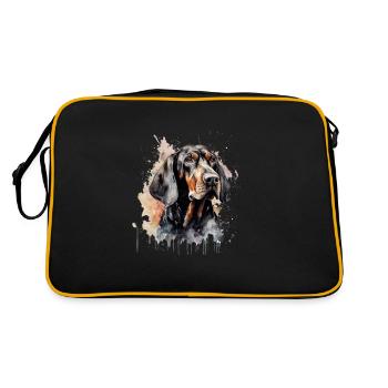 Coonhound noir et beige - Sac Retro - noir/or - Dos