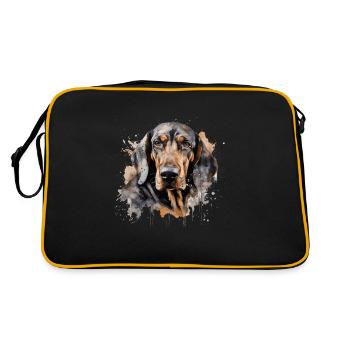 Coonhound noir et beige - Sac Retro - noir/or - Dos