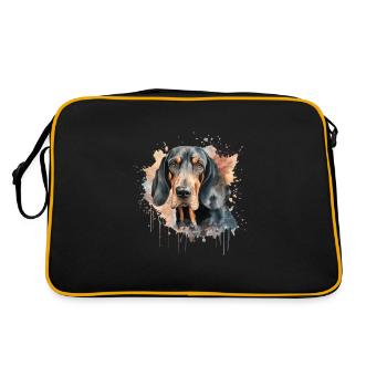 Coonhound noir et beige - Sac Retro - noir/or - Dos