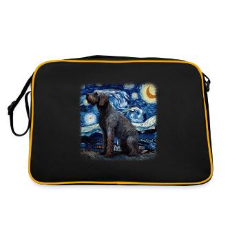 Pointer allemand à poil dur Van Gogh nuit étoilée - Sac Retro - noir/or - Dos