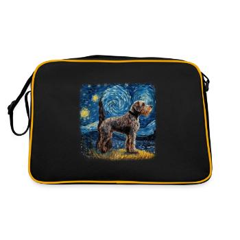 Pointer allemand à poil dur Van Gogh nuit étoilée - Sac Retro - noir/or - Dos