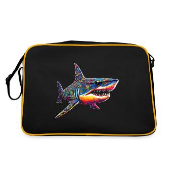 Requin - Sac Retro - noir/or - Dos