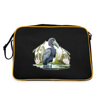 Schuhschnabel - Retro Tasche - Schwarz/Gold - Hinten
