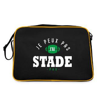 J'peux pas j'ai Stade humour club rugby pau palois - Sac Retro - noir/or - Dos
