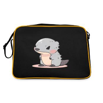 Cute Mongoose - Retro Bag - black/gold - Back