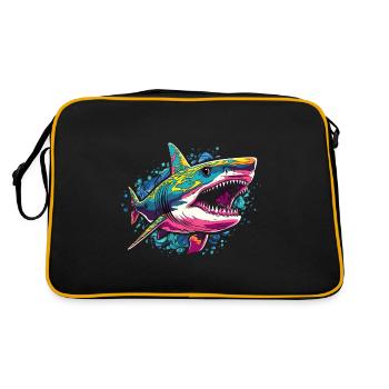 Requin - Sac Retro - noir/or - Dos