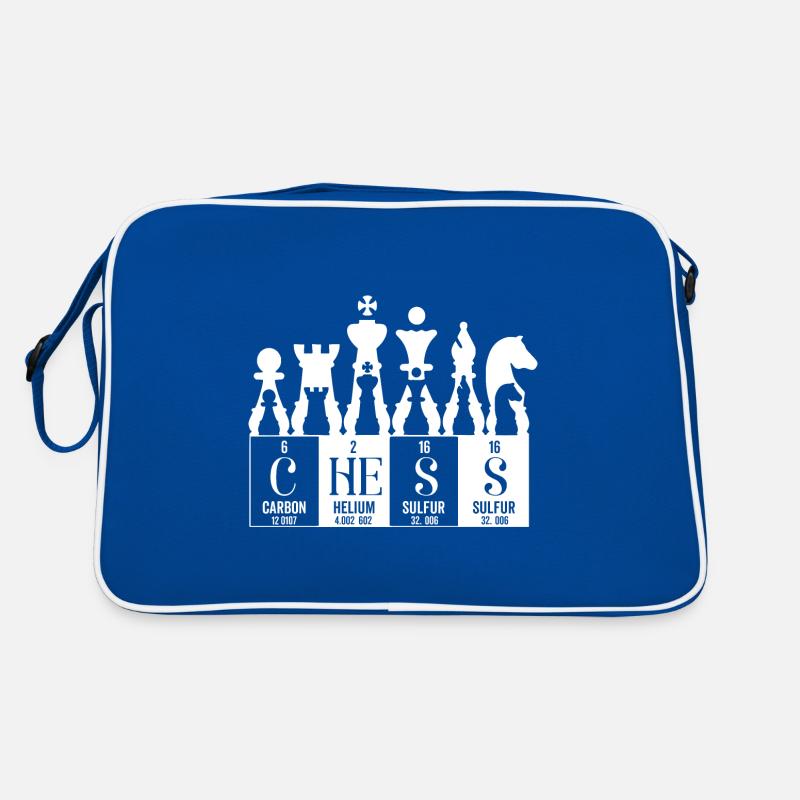 Elemente des periodischen Schachsystems Retro Tasche