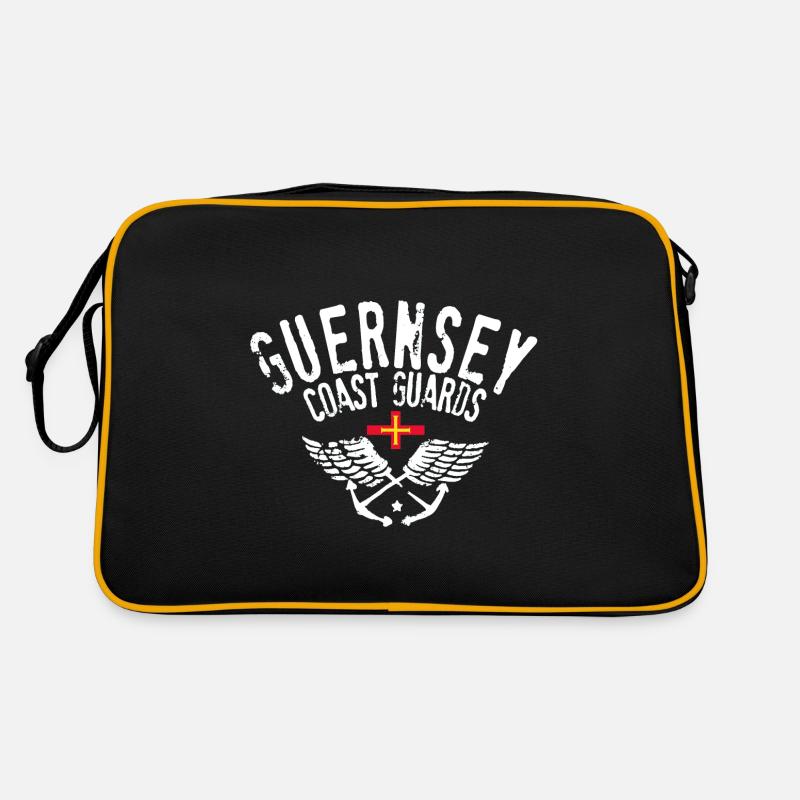Guernsey coast guards - Retro Bag - black/gold