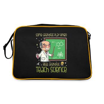 Professeur de sciences - Enseigner les sciences aux vrais grands-parents - Sac Retro - noir/or - Dos