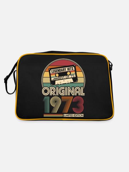 Jahrgang 1973 geboren Original Geburtstag Geschenk - Retro Tasche - Schwarz/Gold