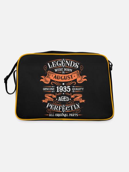 August 1935 Birthday Man - Retro Bag - black/gold - Back
