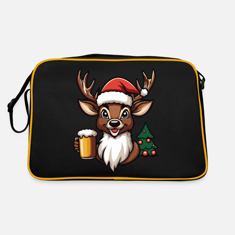 Cerf Noël Bière Drôle Sac Retro