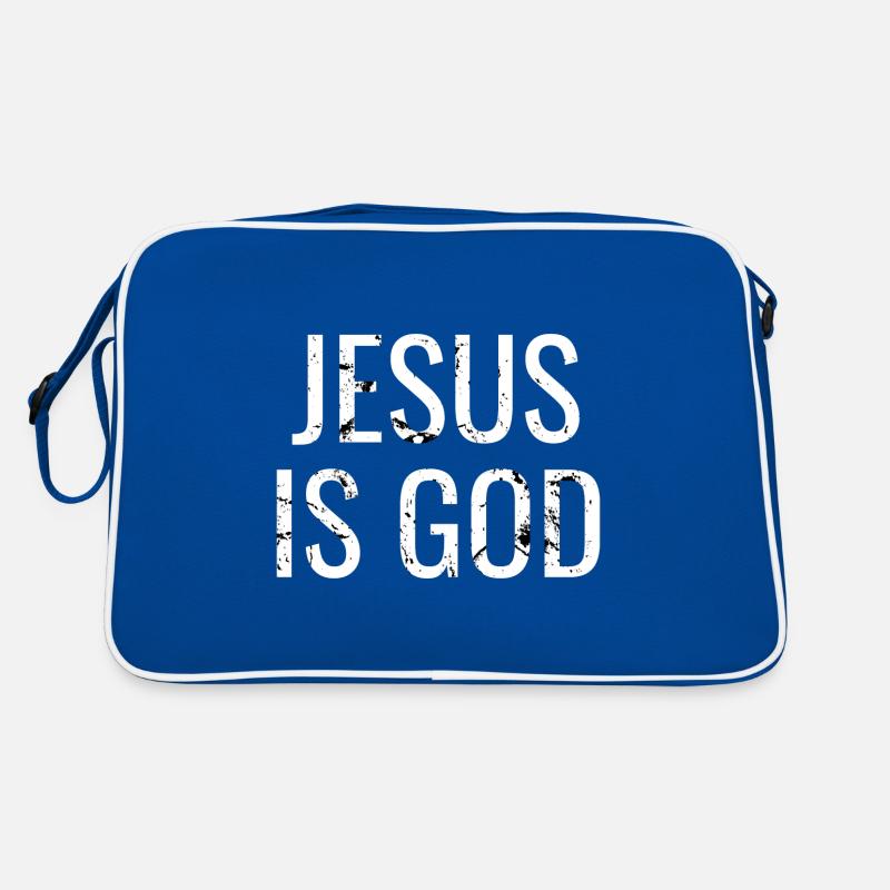 Jesus Is God - Christian Quotes Retro Bag