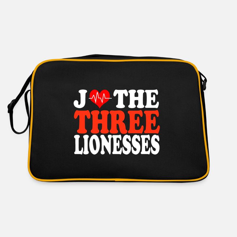 love three lionesses équipe angleterre de footbaIl Sac Retro