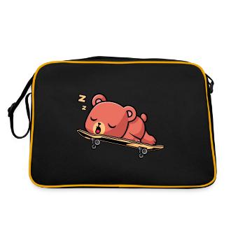 Garçon patineur - Sac Retro - noir/or - Dos