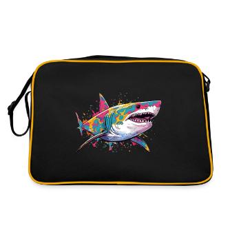 Requin - Sac Retro - noir/or - Dos