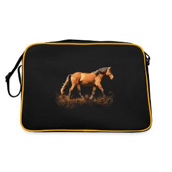 Horse riding horse horses fool horse fool rider - Retro Bag - black/gold - Back