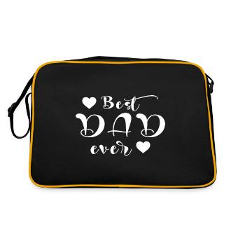 Best Dad Ever, Happy Father's Day, Best Daddy - Retro Bag - black/gold - Back