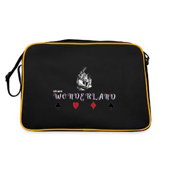 Motif sucré avec lapin et cartes à jouer - Sac Retro - noir/or - Dos