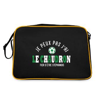 football st étienne J peux pas jai foot stéphanois - Sac Retro - noir/or - Dos