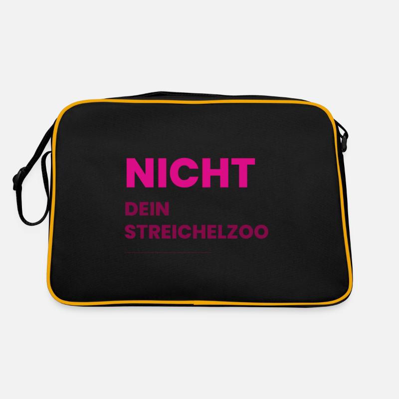 Nicht Dein Streichelzoo Print auf Panel PTSPBD Retro Tasche