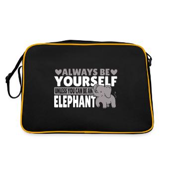 Sei immer du selbst, es sei denn, du kannst ein - Retro Tasche - Schwarz/Gold - Hinten