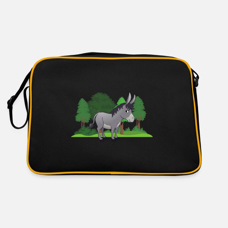 âne forêt cheval mulet amant animal Sac Retro