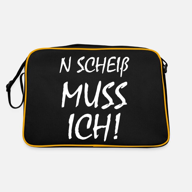 N Scheiß Muss Ich Retro Tasche