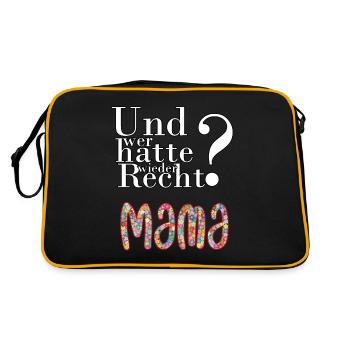 Mama is always right - Retro Bag - black/gold - Back