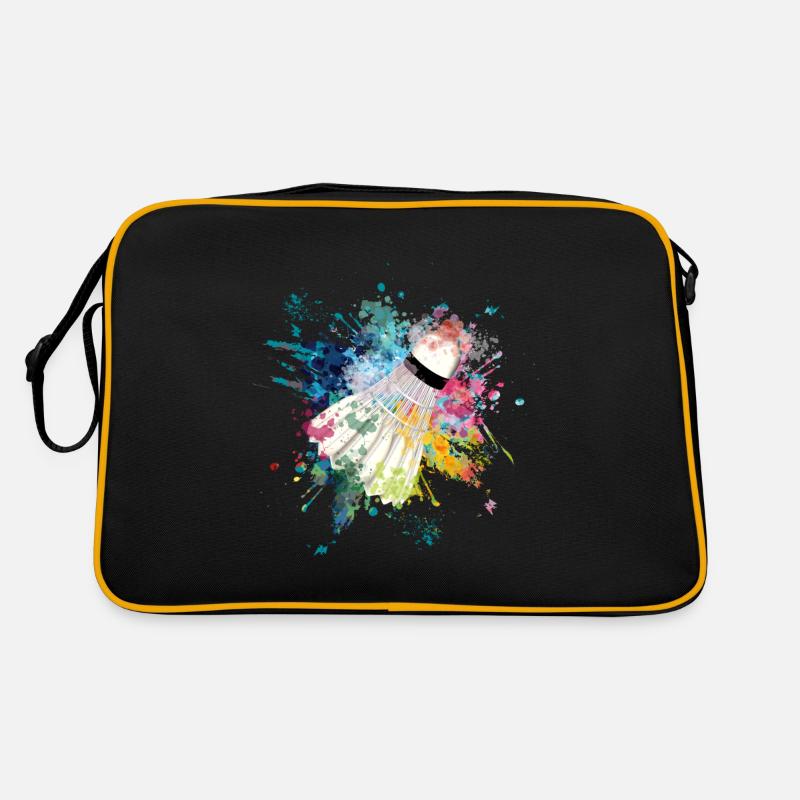 Wasserfabe Farbexplosion Splash Design Federball Retro Tasche