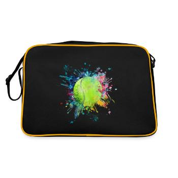 A eau explosion de couleur Splash Design Tennis Ball - Sac Retro - noir/or - Dos