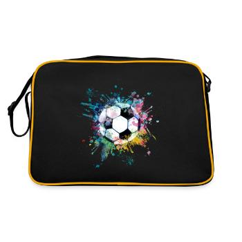 A eau explosion de couleur Splash Design Football - Sac Retro - noir/or - Dos