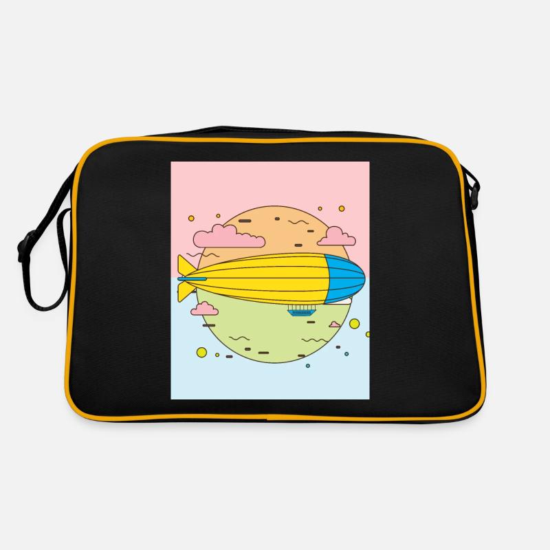 Retro Vintage Zeppelin Mouches Sac Retro