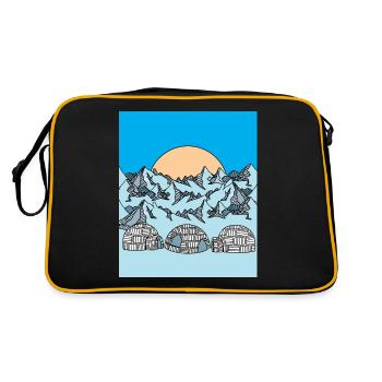 Igloo Snow and ice landscape - Retro Bag - black/gold - Back