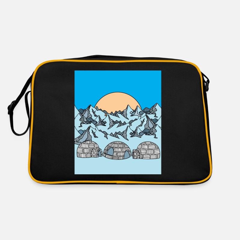 Igloo Snow and ice landscape - Retro Bag - black/gold