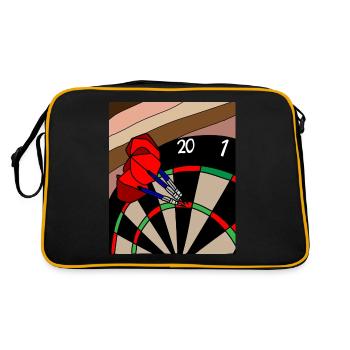 Jeu de fléchettes Joueurs avec fléchettes - Sac Retro - noir/or - Dos