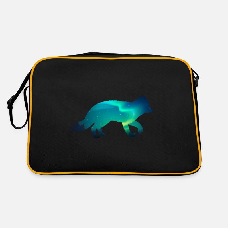 Polarfuchs - Retro Tasche - Schwarz/Gold