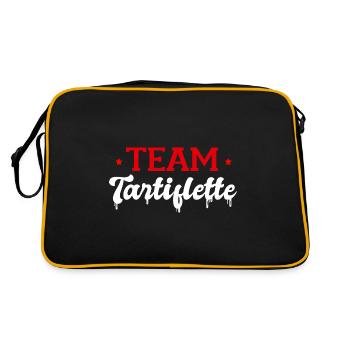 team Tartiflette Cadeau humour personnalisé - Sac Retro - noir/or - Dos