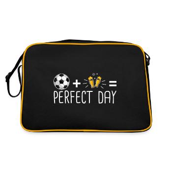 football aperitif perfect day humor football beer aperitif - Retro Bag - black/gold - Back