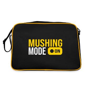 mushing sport musher gift man and woman - Retro Bag - black/gold - Back
