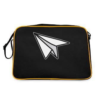 Légèreté et liberté avion en papier - Sac Retro - noir/or - Dos