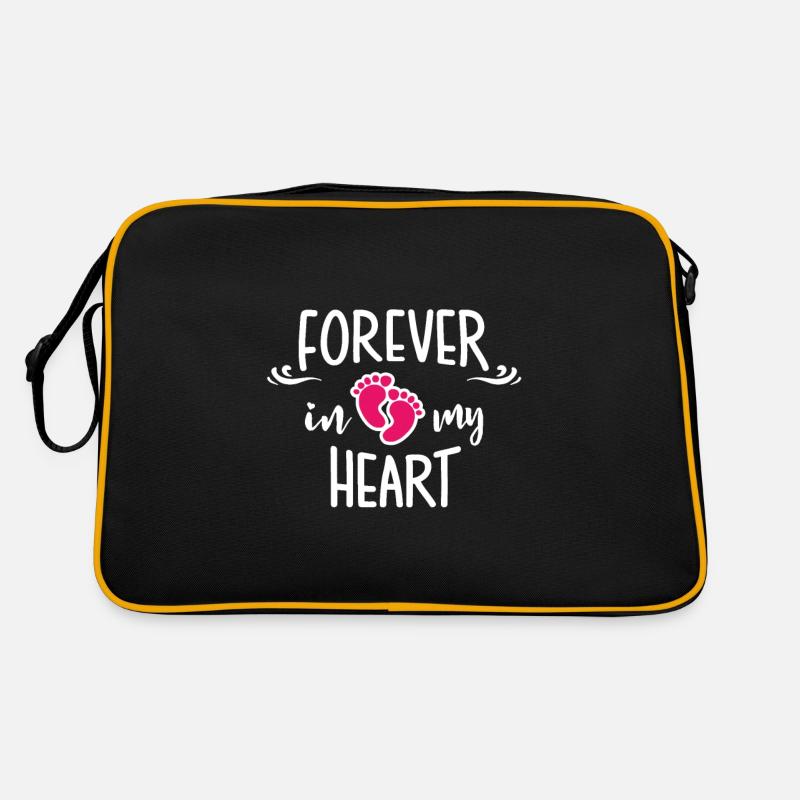 fille morte bébé amour coeur tristesse adieu mort Sac Retro