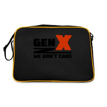 Generation X - We don't care - Retro Bag - black/gold - Back