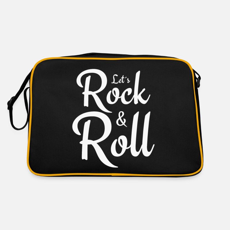 Let's Rock and Roll - Musik Sprüche Retro Tasche