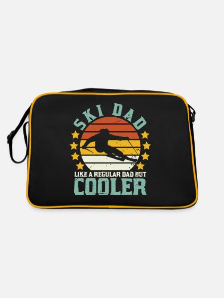 Ski Dad Like a Regular Dad but Cooler - Retro Bag - black/gold - Back