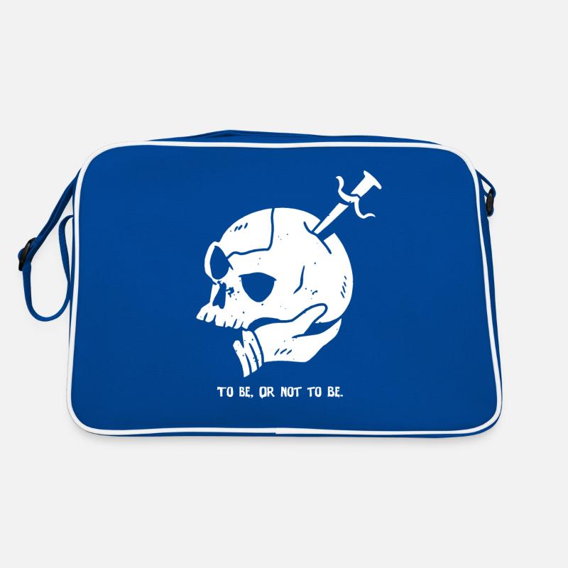 Skull with Dagger and Hamlet Quote Retro Bag