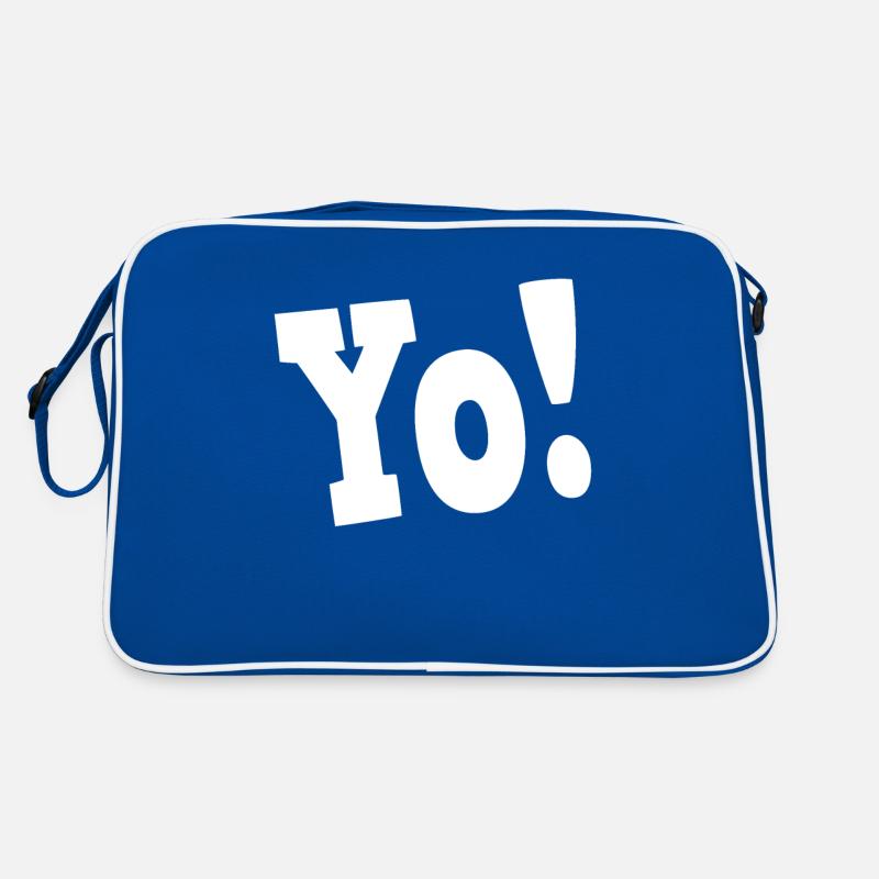 Yo exclamation in bold white font Retro Bag
